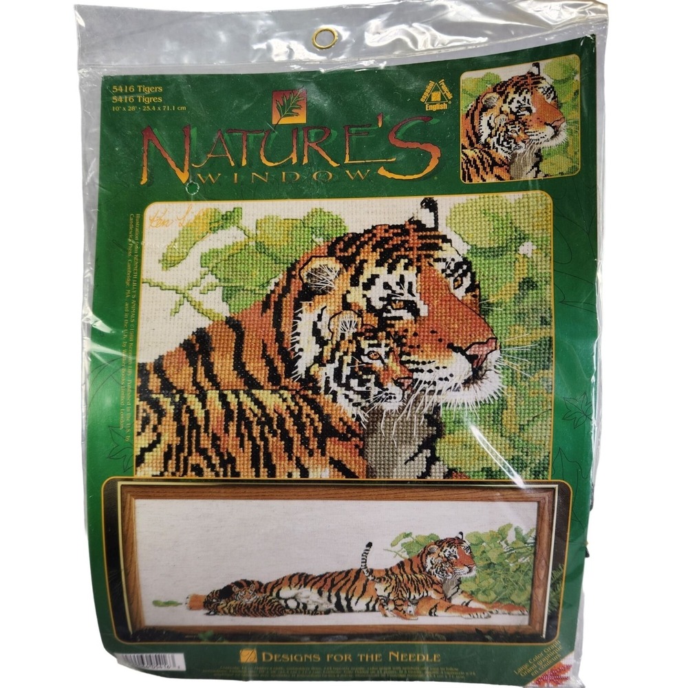 Tigers Cub Counted Cross‎ Stitch Kit Jungle Animal Lg Designs For The Needle New